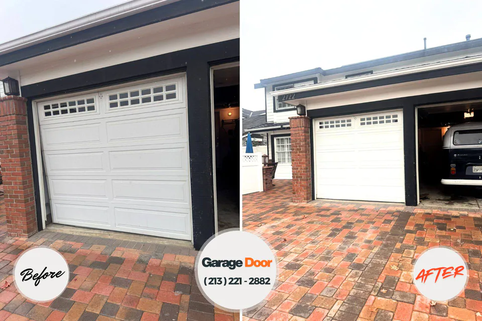 Before and after: garage door repair Garrison, ND